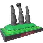 Papercraft imprimible y recortable de las Estatuas Moai en Chile. Manualidades a Raudales.