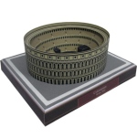 Papercraft building imprimible y recortable del Coliseo / Coliseum. Manualidades a Raudales.