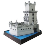 Papercraft building recortable y armable de la Torre de Belém en Portugal. Manualidades a Raudales.