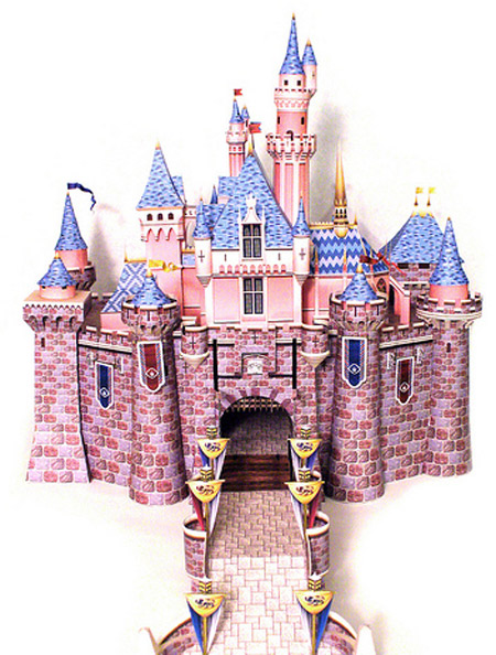 Papercraft building del Castillo de la bella durmiente. Manualidades a Raudales.