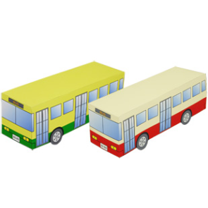 Paper model de un Autobús / Bus. Manualidades a Raudales.